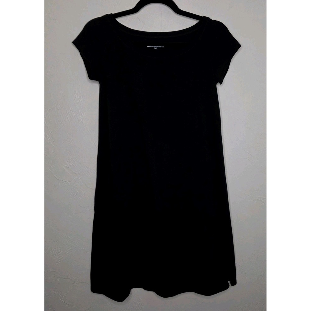 Eileen Fisher A-Line Dress‎ Women's PS Petite Small Black Organic Cotton Stretch